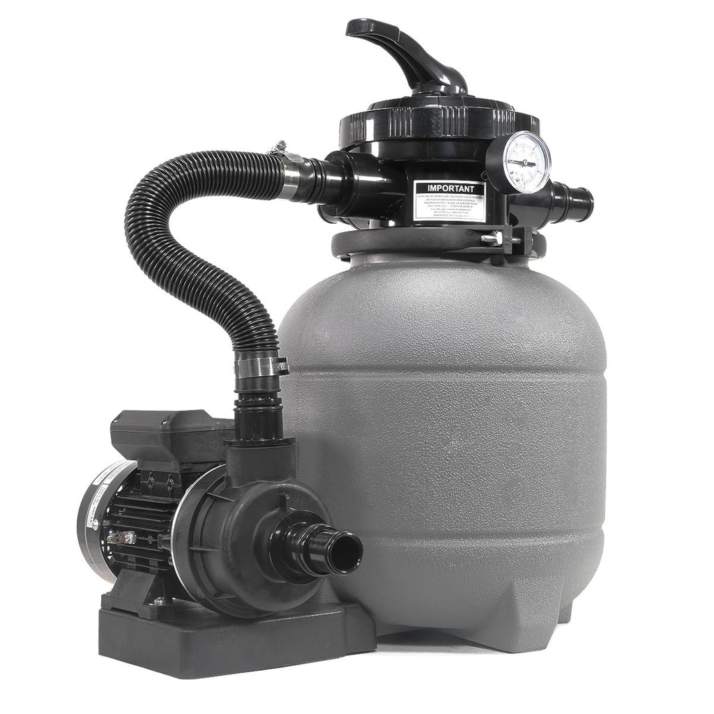 xtremepowerus 12" sand filter above-ground pool pump swimming pool with stand (filter media included)