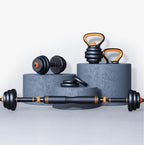 35KG Adjustable Dumbbell Set, 6 in 1 Adjustable Dumbbells / Barbell / Kettlebell / Push up 77lb Bodybuilding Weight Training Kit