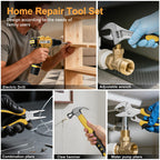 Tool Kit Box Drill Set with 12V Power Cordless Drill 299-Piece Tool Kit for Home Tool Set StoraCase with Drawer General Household Drill Set for Home Mechanics Repairs Men & Women, DIY