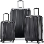 Centric 2 Hardside Expandable Luggage with Spinner Wheels, Black, 3-Piece Set (20/24/28)