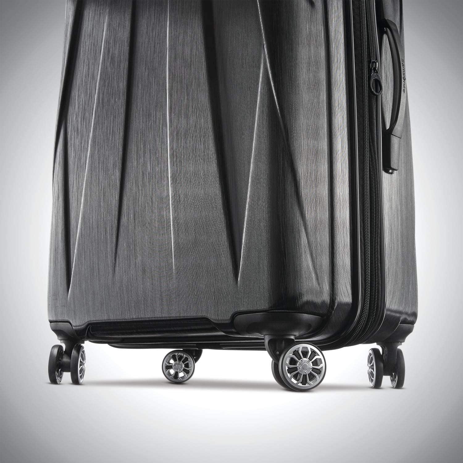 Centric 2 Hardside Expandable Luggage with Spinner Wheels, Black, 3-Piece Set (20/24/28)