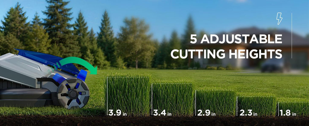 14" Cordless Lawn Mower, 40V Lightweight Push Mower with 4.0Ah Battery &amp; Charger, Ultra-Quiet Motor for Small Yards, Lawn Care, Backyard Maintenance