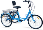 Ey Adult Tricycle, 3 Wheel Bike Adult, Three Wheel Cruiser Bike 20/24/26 inch Wheels, 7 Speed, Adjustable Seat and Handlebar, Multiple Colors