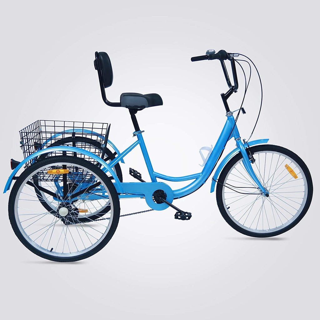 Ey Adult Tricycle, 3 Wheel Bike Adult, Three Wheel Cruiser Bike 20/24/26 inch Wheels, 7 Speed, Adjustable Seat and Handlebar, Multiple Colors