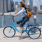 Ey Adult Tricycle, 3 Wheel Bike Adult, Three Wheel Cruiser Bike 20/24/26 inch Wheels, 7 Speed, Adjustable Seat and Handlebar, Multiple Colors