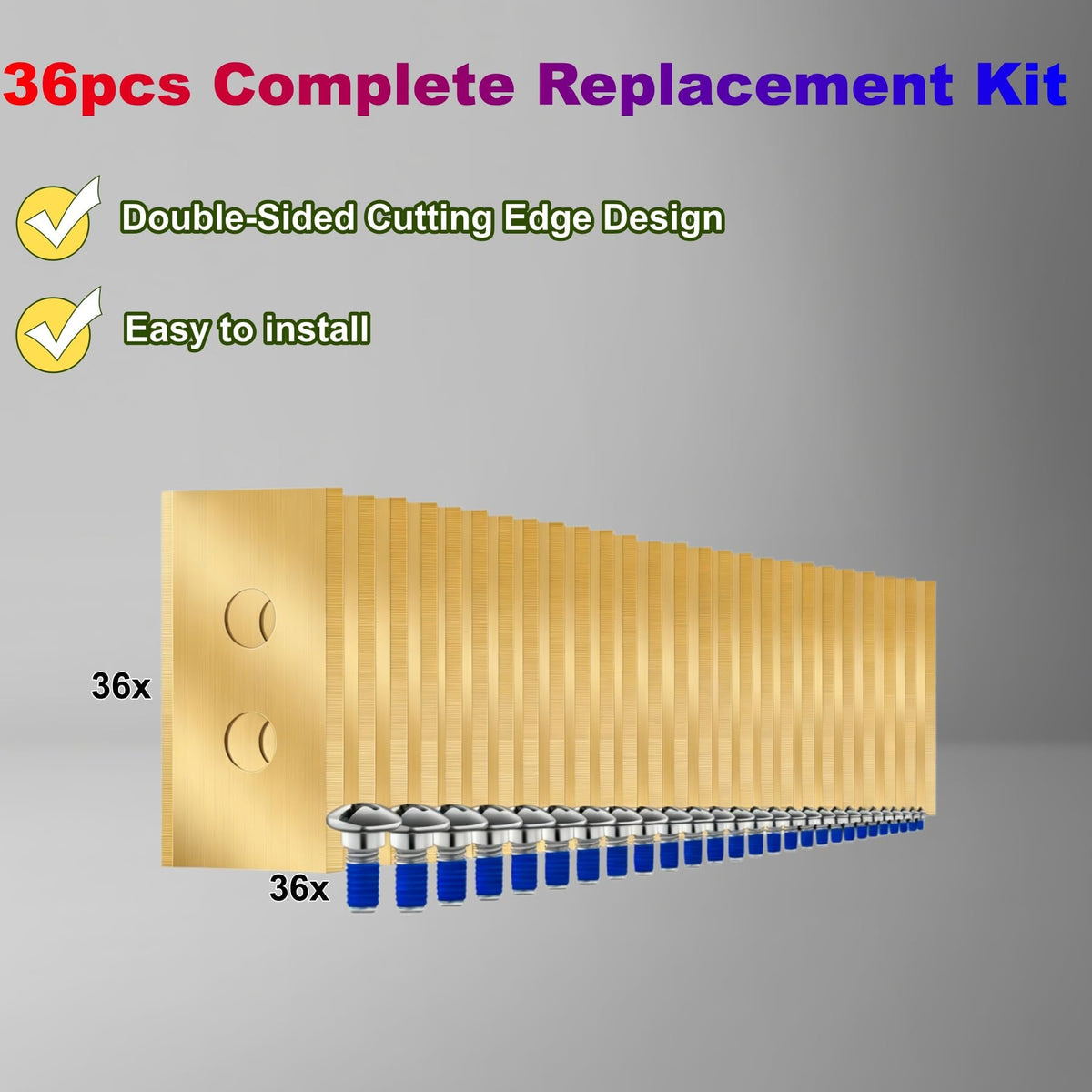 36 Sets Robust ium Blades for Robotic Lawn Mower - Compatible with All  Luba 1,2,3 AWD Luba mini AWD Yuka mini 1,2 and Yuka Models,0.9mm Thick Heavy Duty Replacement Blades