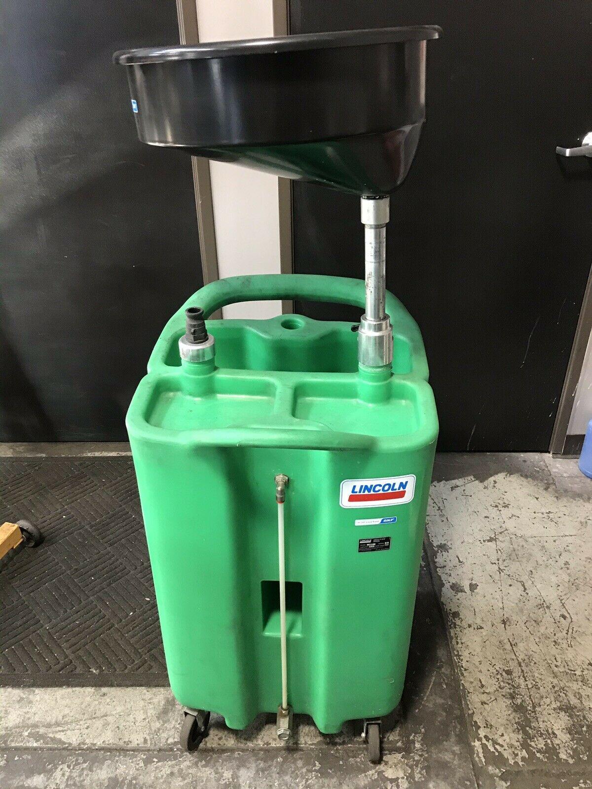 Lincoln Used Fluid Drain Containment 26gal Model 3627 Rolling Caddy