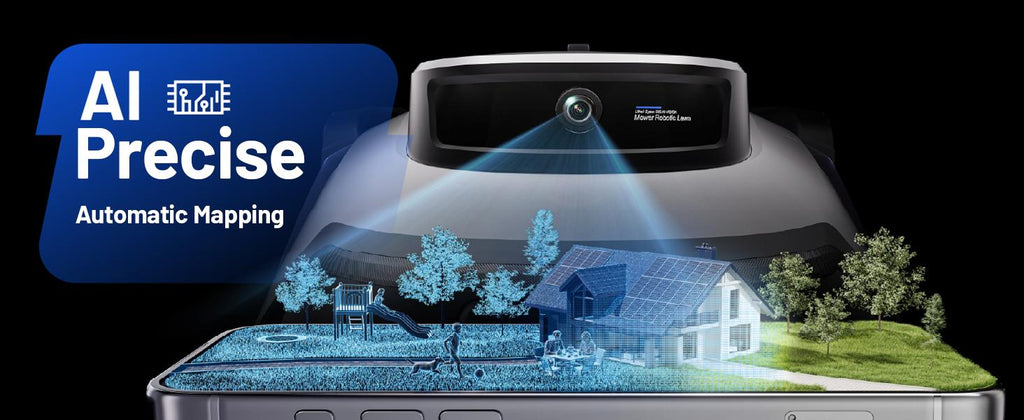 FYELD 500 Robot Lawn Mower, Robotic Lawnmower Without Boundary, Auto Mapping