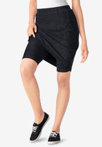 stretch cotton skort