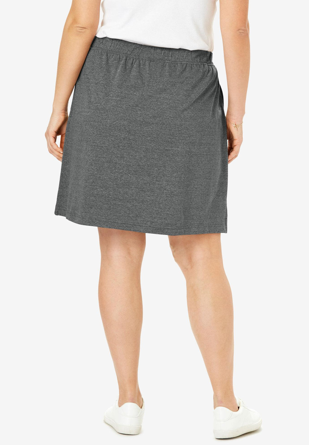 stretch cotton skort