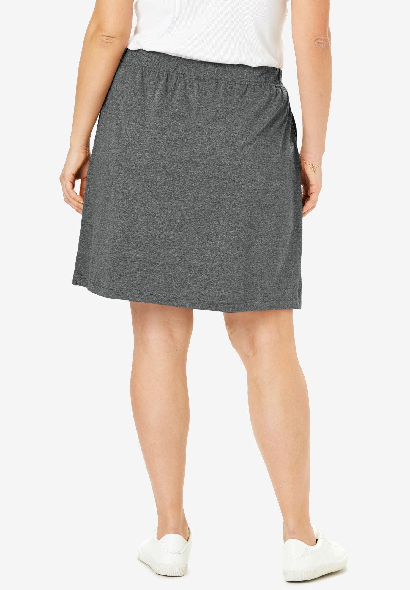 stretch cotton skort