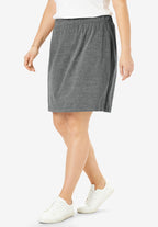 stretch cotton skort