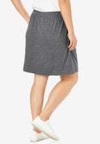 stretch cotton skort