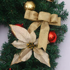 YANXIAOPING Christmas , Christmas Flower Ball Decoration ，Xmas Decorations for Wall Door Stair (5pc, Gold) 2.7m/8.86ft (Size : 5pack)