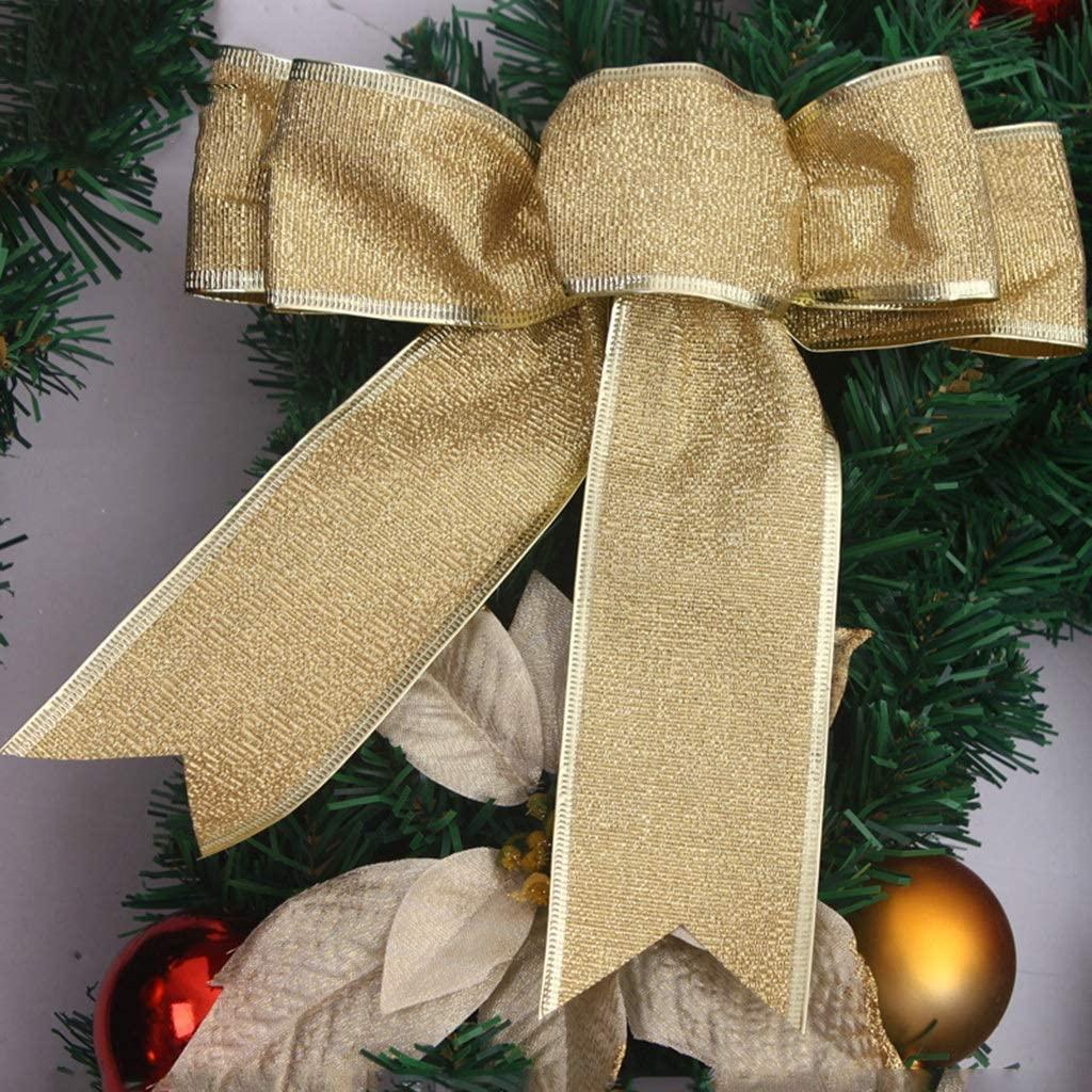 YANXIAOPING Christmas , Christmas Flower Ball Decoration ，Xmas Decorations for Wall Door Stair (5pc, Gold) 2.7m/8.86ft (Size : 5pack)