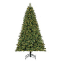 Home Herita9 Ft Artificial Cascade Pine Christmas Tree Prelit Changing Lights