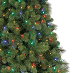 Home Herita9 Ft Artificial Cascade Pine Christmas Tree Prelit Changing Lights