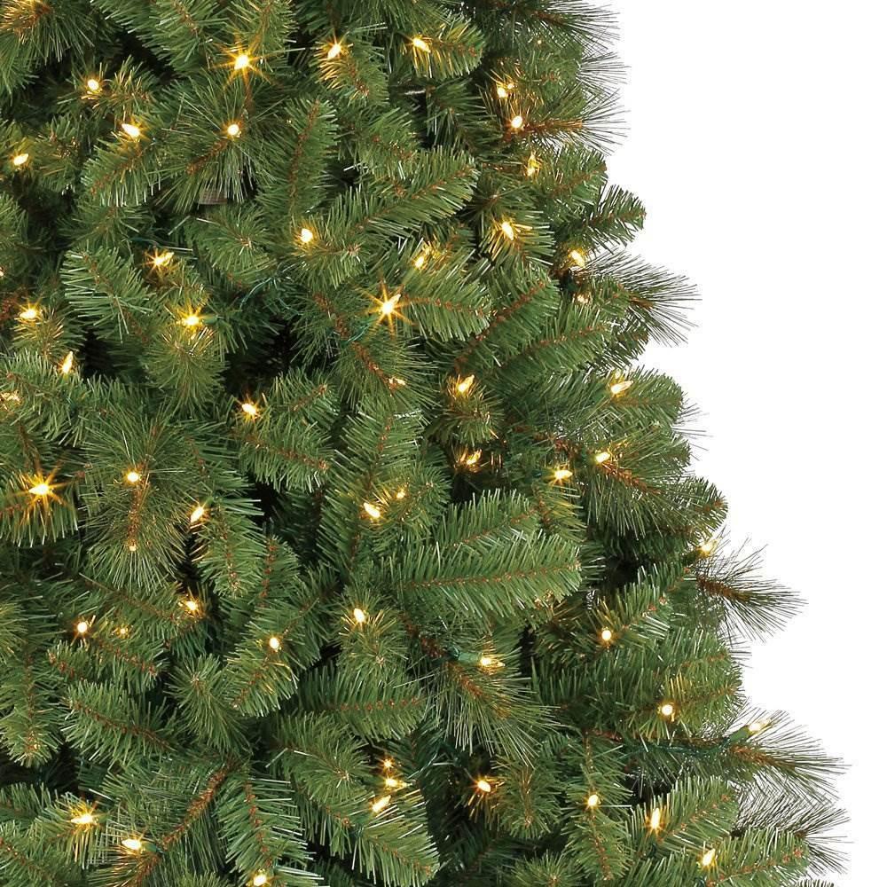 Home Herita9 Ft Artificial Cascade Pine Christmas Tree Prelit Changing Lights