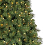 Home Herita9 Ft Artificial Cascade Pine Christmas Tree Prelit Changing Lights