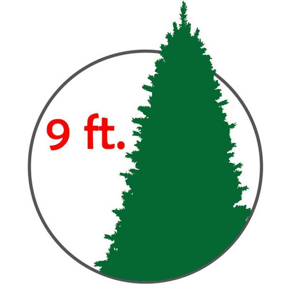 Home Herita9 Ft Artificial Cascade Pine Christmas Tree Prelit Changing Lights
