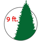 Home Herita9 Ft Artificial Cascade Pine Christmas Tree Prelit Changing Lights