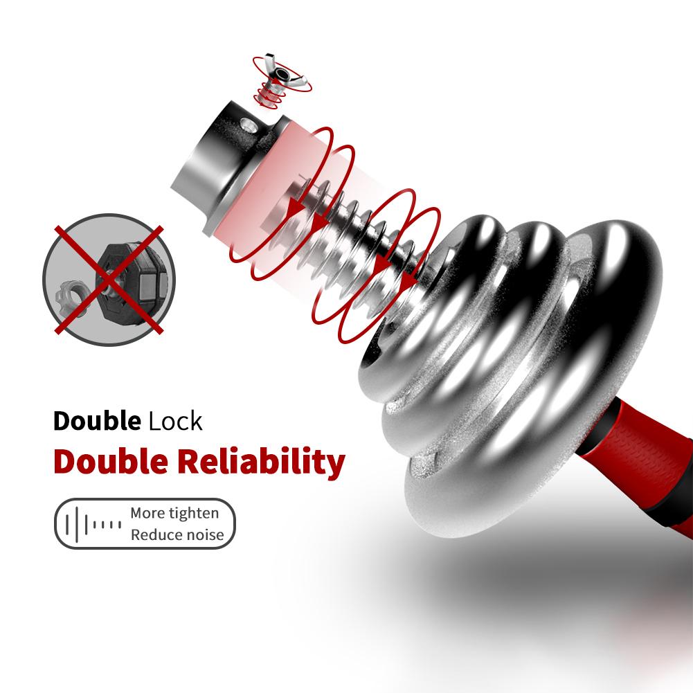 Simday Adjustable Cast Iron Dumbbell Sets with Portable PacBox 2In1 Dumbbells Barbell with C
