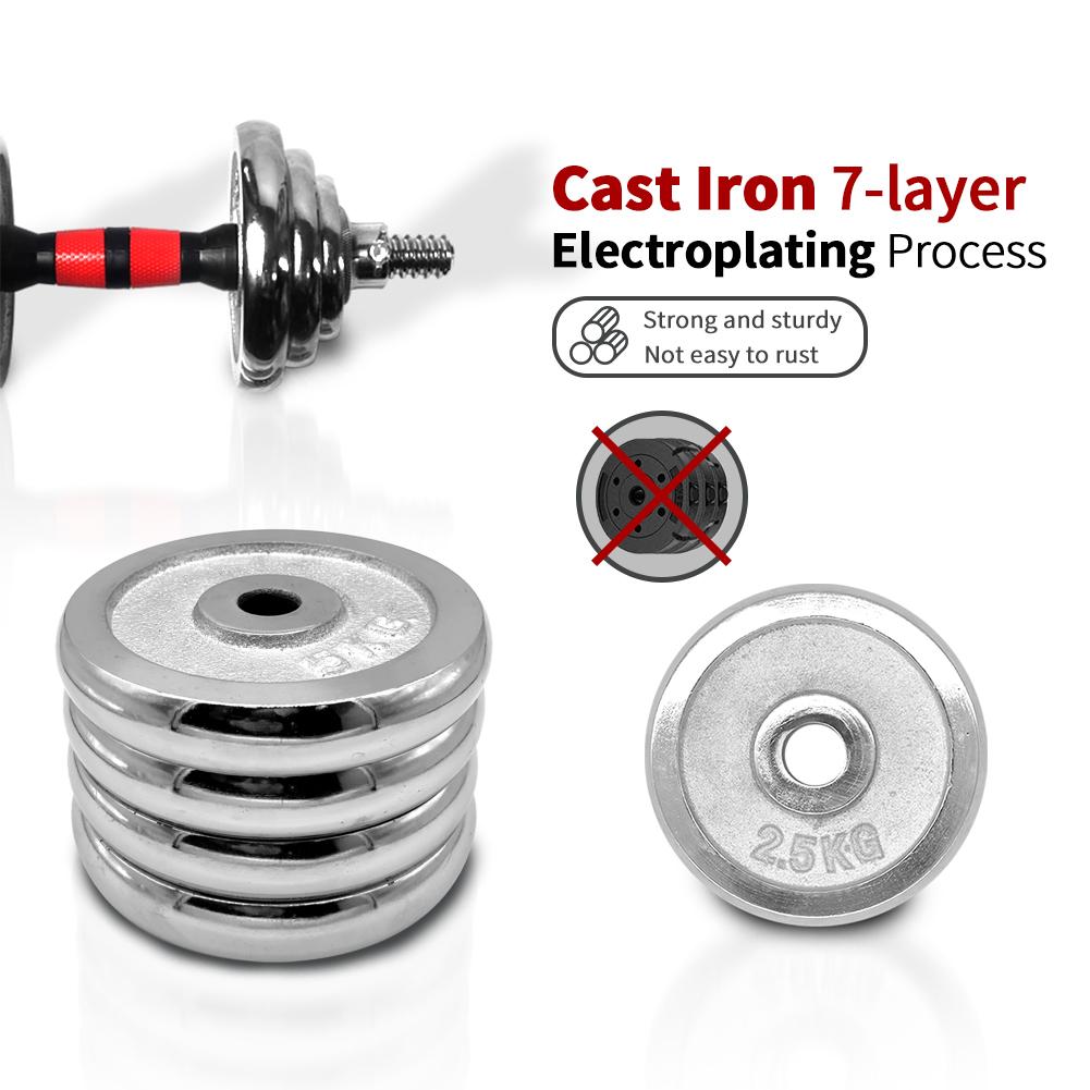 Simday Adjustable Cast Iron Dumbbell Sets with Portable PacBox 2In1 Dumbbells Barbell with C
