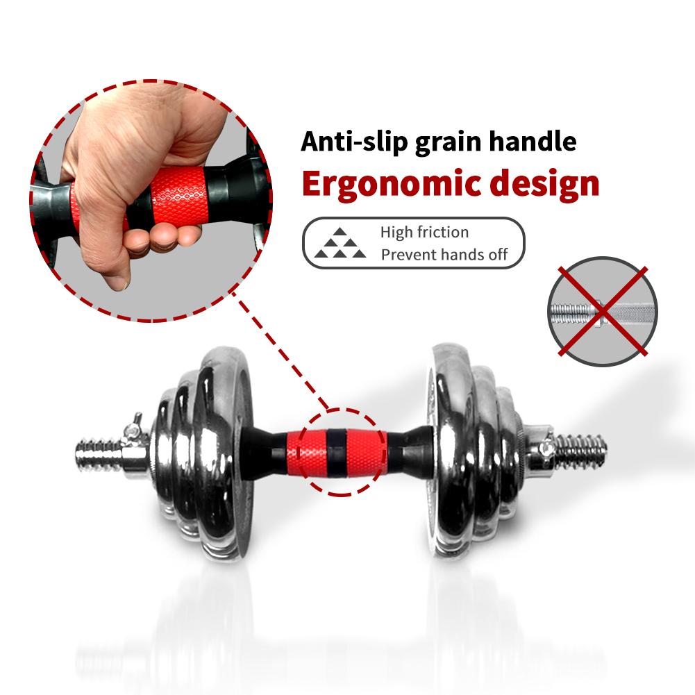 Simday Adjustable Cast Iron Dumbbell Sets with Portable PacBox 2In1 Dumbbells Barbell with C