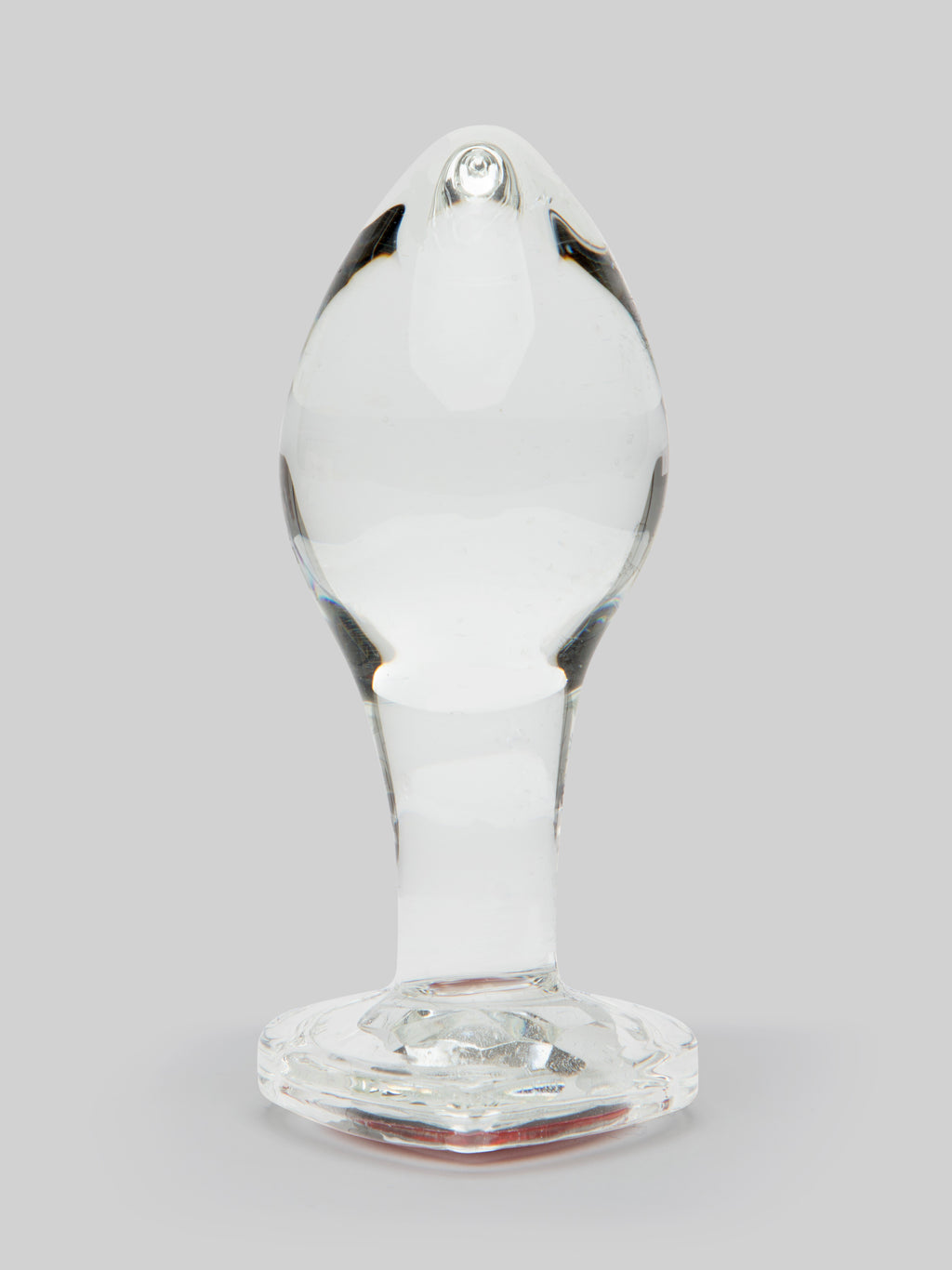 Lovehoney Sensual Glass Jeweled Heart Butt Plug 3 Inch, Clear