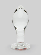 Lovehoney Sensual Glass Jeweled Heart Butt Plug 3 Inch, Clear