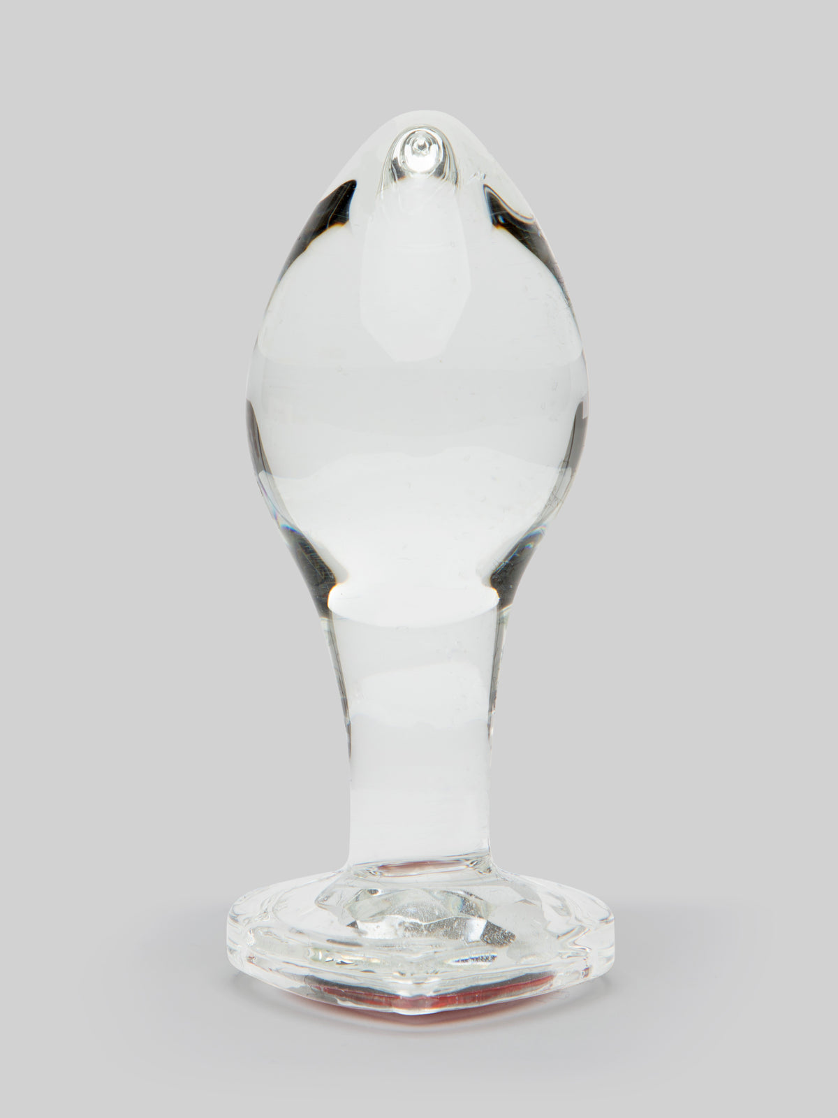 Lovehoney Sensual Glass Jeweled Heart Butt Plug 3 Inch, Clear