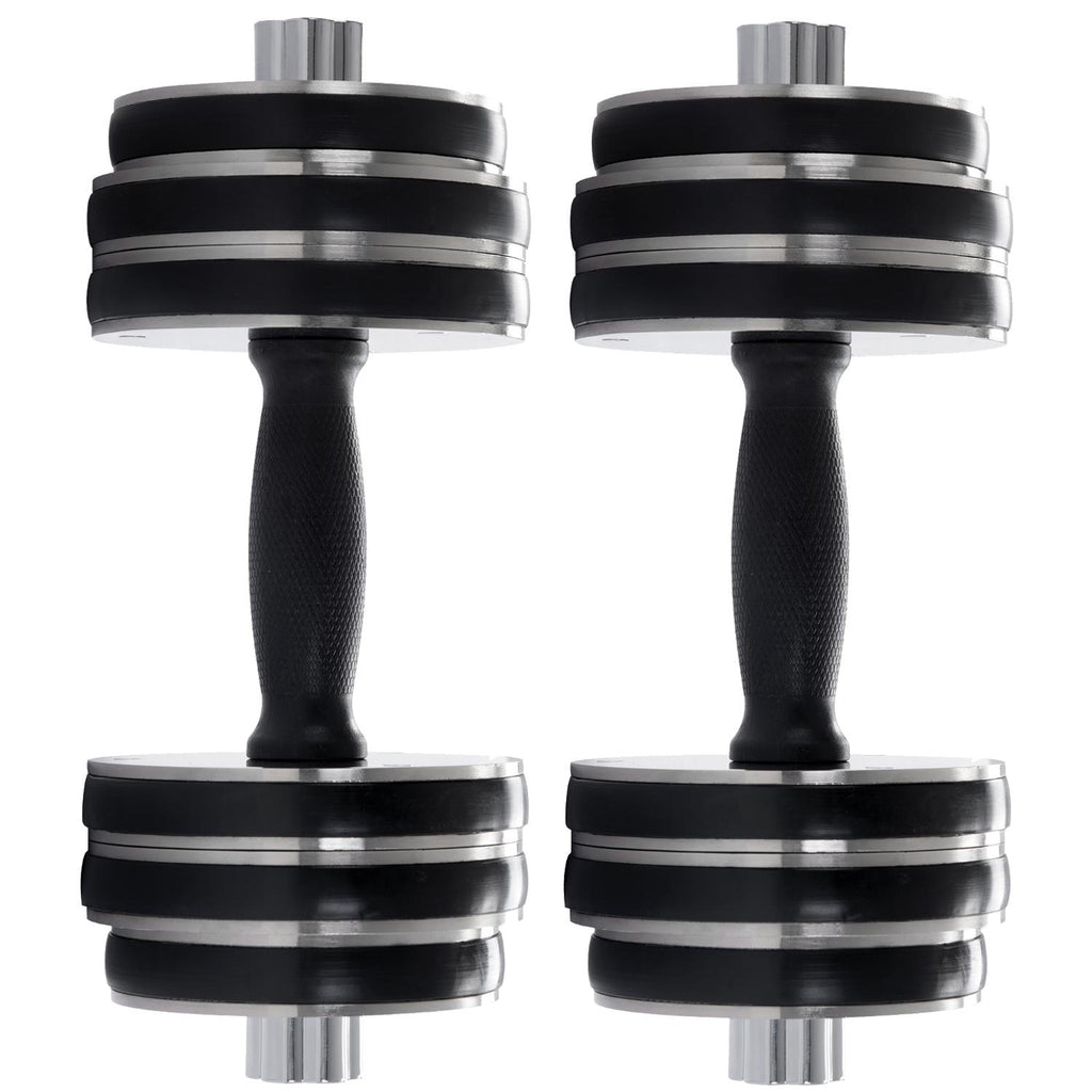 Dumbbells Set of 2, Non-Slip Adjustable Dumbbells Set with 6 Dumbbell Plates, Fitness Dumbbells Set for Adults Men Women, Home Fitness Equipment Gym Workout Strength Training, Black, W16333