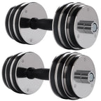 Dumbbells Set of 2, Non-Slip Adjustable Dumbbells Set with 6 Dumbbell Plates, Fitness Dumbbells Set for Adults Men Women, Home Fitness Equipment Gym Workout Strength Training, Black, W16333