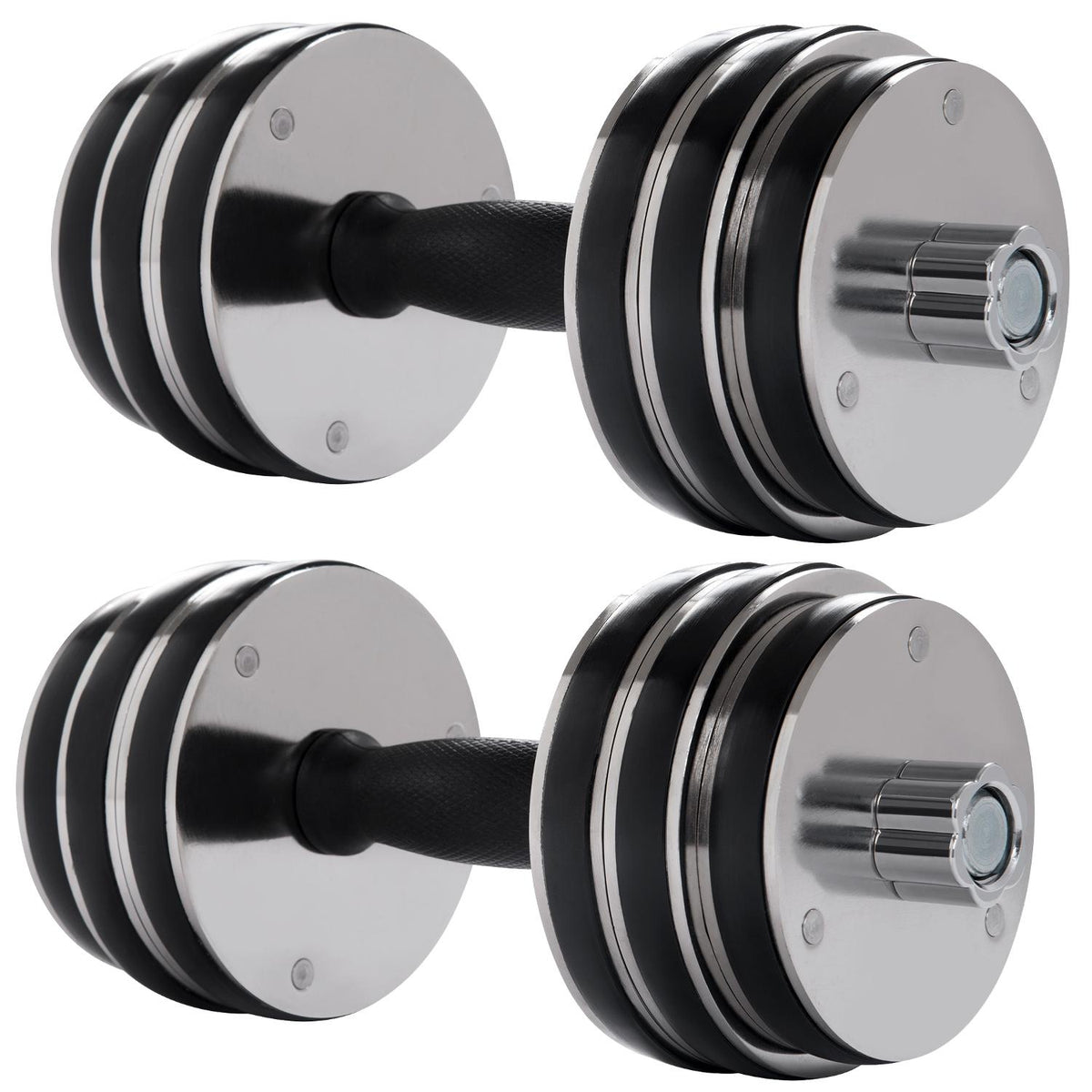 Dumbbells Set of 2, Non-Slip Adjustable Dumbbells Set with 6 Dumbbell Plates, Fitness Dumbbells Set for Adults Men Women, Home Fitness Equipment Gym Workout Strength Training, Black, W16333