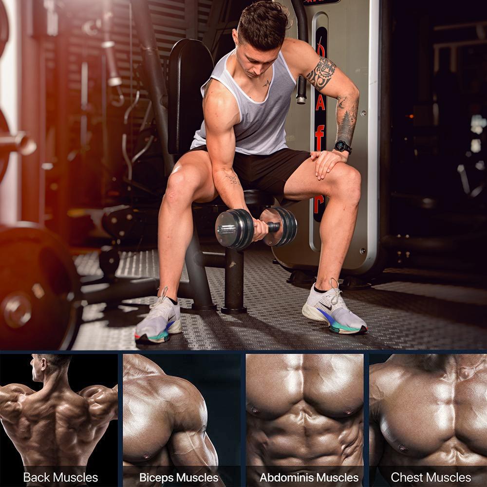 Dumbbells Set of 2, Non-Slip Adjustable Dumbbells Set with 6 Dumbbell Plates, Fitness Dumbbells Set for Adults Men Women, Home Fitness Equipment Gym Workout Strength Training, Black, W16333