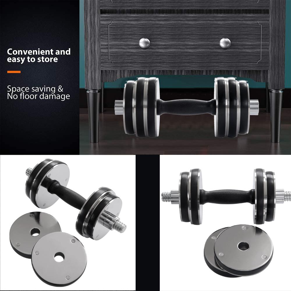 Pair of Adjustable Dumbbell Set, Non-Slip Dumbbells Set with Dumbbell Plates, 33lbs Fitness Dumbbells Set for Adults Men Women, Fitness Equipment Gym Workout Strength Training Lifting Dumbells, W16330