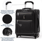 Platinum Elite Softside Expandable Upright Luggage, Shadow Black, Carry-On 16-Inch