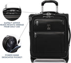 Platinum Elite Softside Expandable Upright Luggage, Shadow Black, Carry-On 16-Inch
