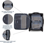 Platinum Elite Softside Expandable Upright Luggage, Shadow Black, Carry-On 16-Inch