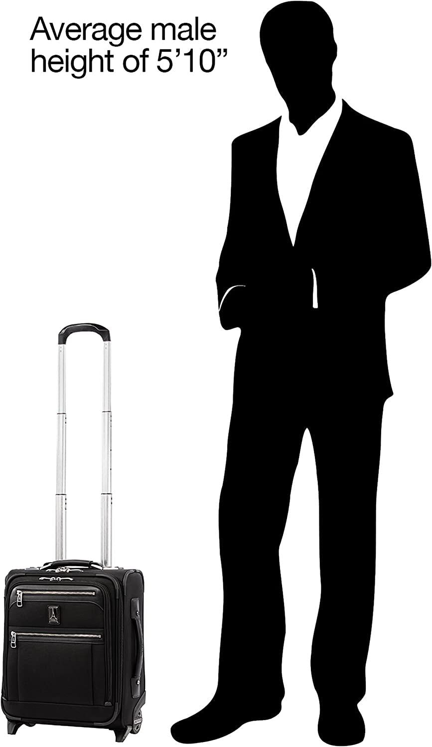 Platinum Elite Softside Expandable Upright Luggage, Shadow Black, Carry-On 16-Inch