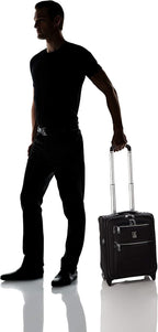 Platinum Elite Softside Expandable Upright Luggage, Shadow Black, Carry-On 16-Inch