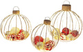 LED Christmas Holiday Lighted Twinkling 3pc Oversize Ornament Yard Decor
