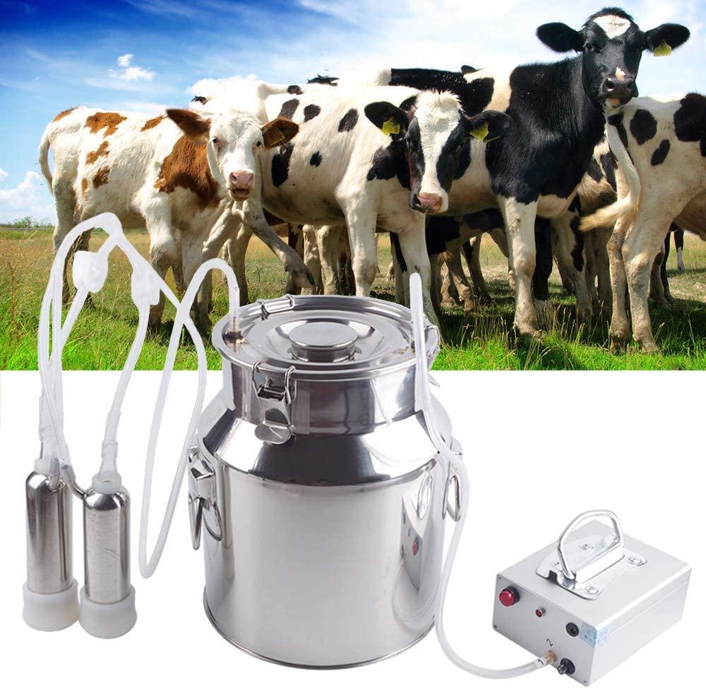milking machines pulsation automatic - household goat milking supplies vacuum pump milk squeeze soft for nipples silicone hose and 304 stainless steel portable bucket 14l pulse equipment,forcattle