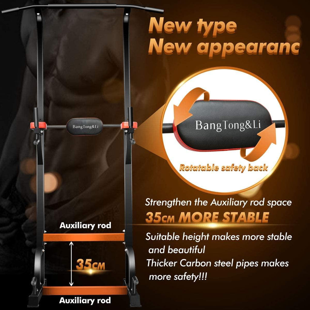 BangTong&amp;Li Power Tower Workout Pull Up &amp; Dip Station Adjustable Multi-Function Home Gym Fitness Equipment