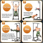 BangTong&amp;Li Power Tower Workout Pull Up &amp; Dip Station Adjustable Multi-Function Home Gym Fitness Equipment