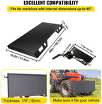 bestauto 1/4" universal quick tach mount plate, with quick connect conversion adapter latch box, painted steel skid steer attachment compatible with kubota bobcat tractor for buckets/plows/forks