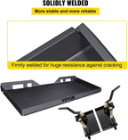 bestauto 1/4" universal quick tach mount plate, with quick connect conversion adapter latch box, painted steel skid steer attachment compatible with kubota bobcat tractor for buckets/plows/forks