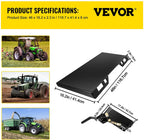 bestauto 1/4" universal quick tach mount plate, with quick connect conversion adapter latch box, painted steel skid steer attachment compatible with kubota bobcat tractor for buckets/plows/forks