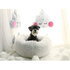 Fluffy Dog Bed, Relieves Joint Pain in Pet, Soft Luxury Plush Mattress for Round Dogs and Cats, Warm Non-Slip (Multiple Sizes)