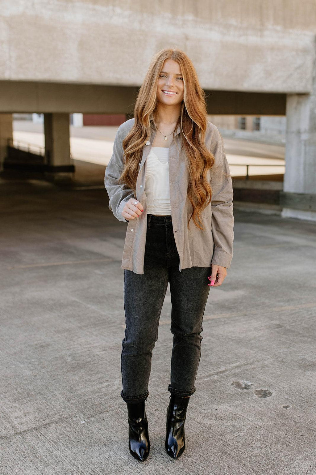button down shacket